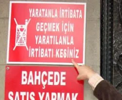 İşte cep telefonlarını kapattıran tabela!