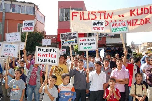 İsrail protestosu, Taksim'e yürüyüşe geçti