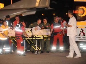 19 yaralı Ankara'ya getirildi