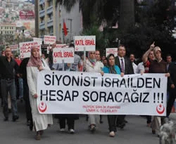 BBP ve Alperen Ocakları İsrail'i protesto etti