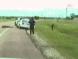 ABD'li polislerin vurulduğu an