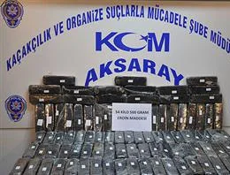 Aksaray'da 170 kilogram eroin ele geçirildi