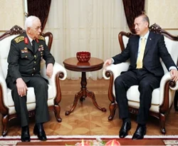 Erdoğan, Org. Koşaner'le görüşüyor
