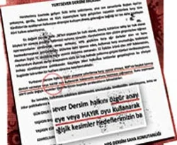 PKK'dan Tunceli'de tehditli bildiri!