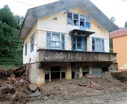 Rize'de sel evleri susuz bıraktı