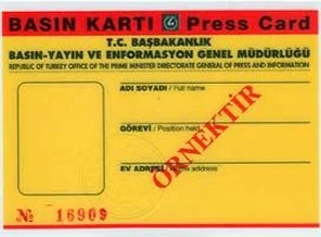 İlköğretim mezunlarına basın kartı