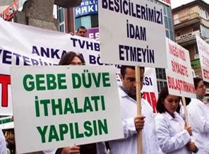 Veterinerlerden hayvancılık eylemi