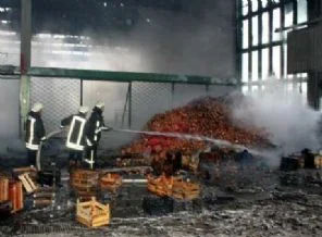 Çay Fabrikası'nda yangın
