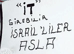 'İsrailliler' pankartı Taraf yazarını kızdırdı