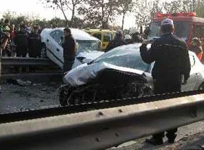 Transit yolda ters yön kazası