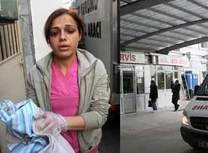Doğumda yere düşen bebek öldü