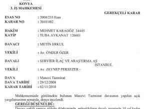 Namaz nedeniyle işten atmaya tazminat
