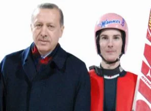 Başbakan, kayakla atlayalanları izledi