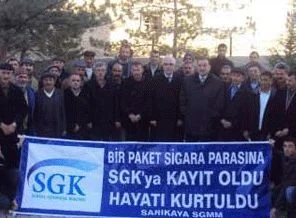 Çiftçiler sigarayı bırakıp sigortalı oldu