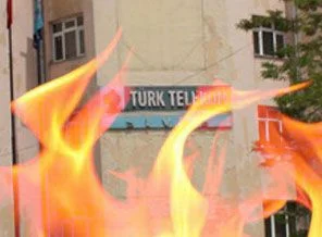 Gümüşhane'de Türk Telekom binasında yangın