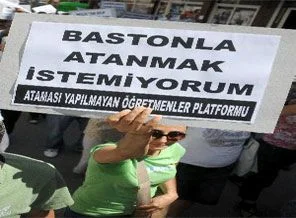 Öğretmenler adayları Ankara'da eylem yaptı