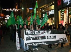 Sol görüşlü öğrenciler Erzurum'da