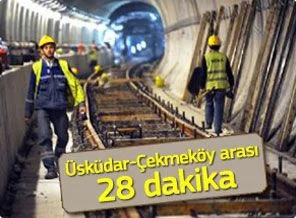 Üsküdar-Çekmeköy 28 dakika oluyor