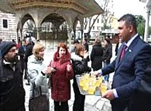 Ayasofya'dan bal şerbeti akıyor