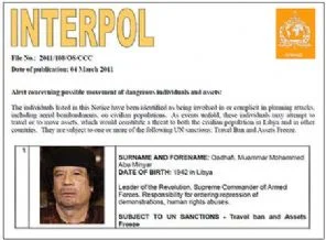 İnterpol'den Kaddafi ailesine turuncu bülten