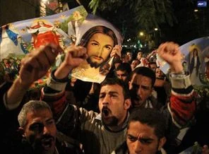 Mısır'da Hristiyanlardan protesto eylemi