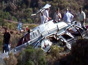 Bursa'da helikopter düştü, 2 pilot yaralandı