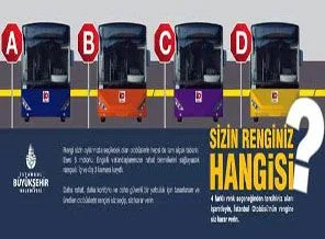 İstanbullular otobüslerinin rengini seçecek