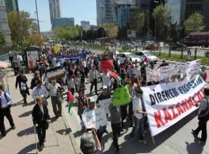 İsrail işgali İstanbul'da protesto edildi