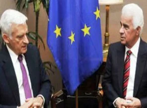 KKTC Cumhurbaşkanı Eroğlu, AP Başkanı Buzek'le görüştü