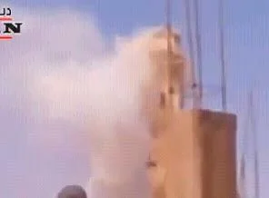 Baas güçleri mabedleri böyle yıkıyor (video)