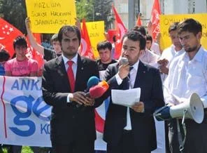 Suriye Başkonsolosluğu önünde protesto
