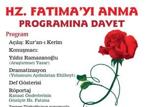 Hz. Fatıma'yı Anma Programı