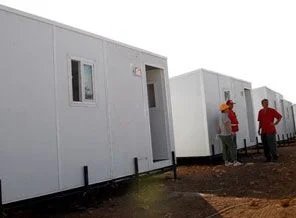 İsrail'in gönderdiği prefabrik evler Türkiye'de
