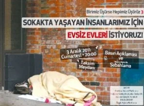 'Birimiz Üşürse Hepimiz Üşürüz' Taksim'de