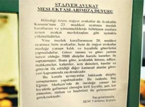 Yasakçı baroya karşı yürüyüşe davet