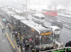 Kar TEM'i kapattı