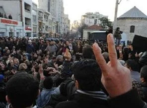 Rusya konsolosluğu önünde gösteri hazırlığı