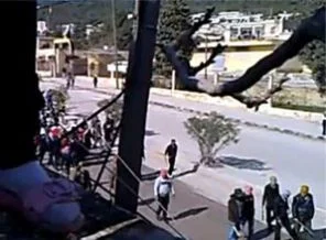 Suriye'de kameraya takılan şok görüntüler