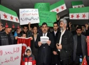 Suriye'deki katliam Mardin'de protesto edildi