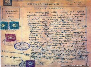 Atatürk'ün vasiyeti nerede?