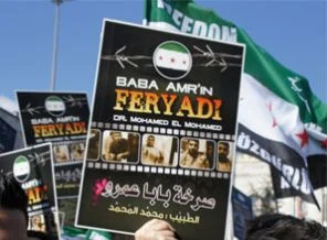 Baba Amr katliamı Beyazıt'ta protesto edildi!
