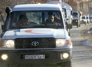 Uluslararası yardım kuruluşları Humus'a geldi