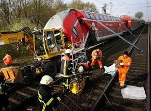 Almanya'da tren kazası