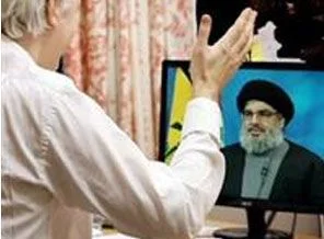 Assange'ın ilk konuğu Nasrallah