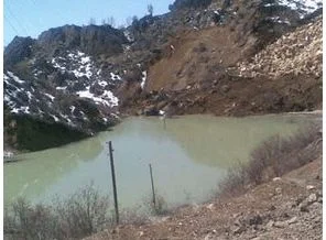 Harik Kaplıcaları heyelan altında kaldı