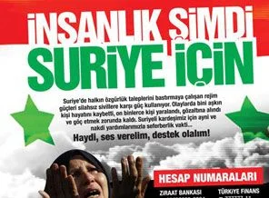 Mazlum Suriye halkı için yardım kampanyası