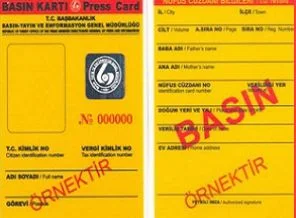 Sarı basın kartları değişiyor