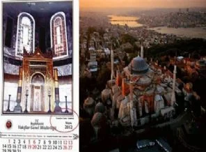 Ayasofya'da Hak yerini takvimde buldu
