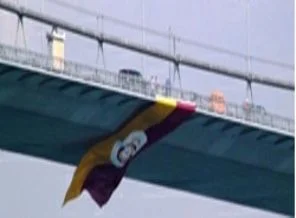 Boğaz'da Galatasaray bayrağı