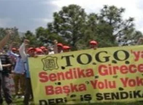 Direnişteki 35 Togo işçisine gözaltı